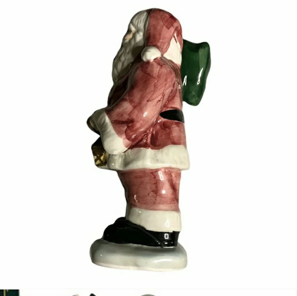 KIRKLANDS Ceramic Hand Painted Santa Statue
